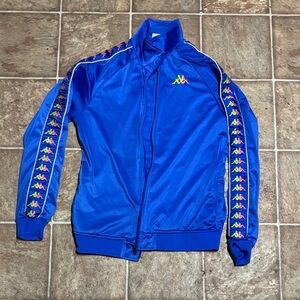 Kappa Royal Blue Track Jacket with Colorful Logo